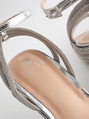 Silver Forever Comfort® Jewel Bling Wedges Heels - Image 9 of 11