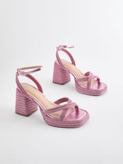 Pink Forever Comfort® Jewel Bling Platform Heels - Image 1 of 6