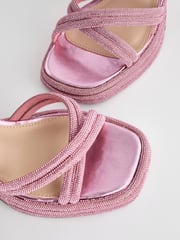 Pink Forever Comfort® Jewel Bling Platform Heels - Image 6 of 6