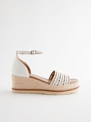 White Forever Comfort® Lasercut Espadrilles Wedges - Image 5 of 8