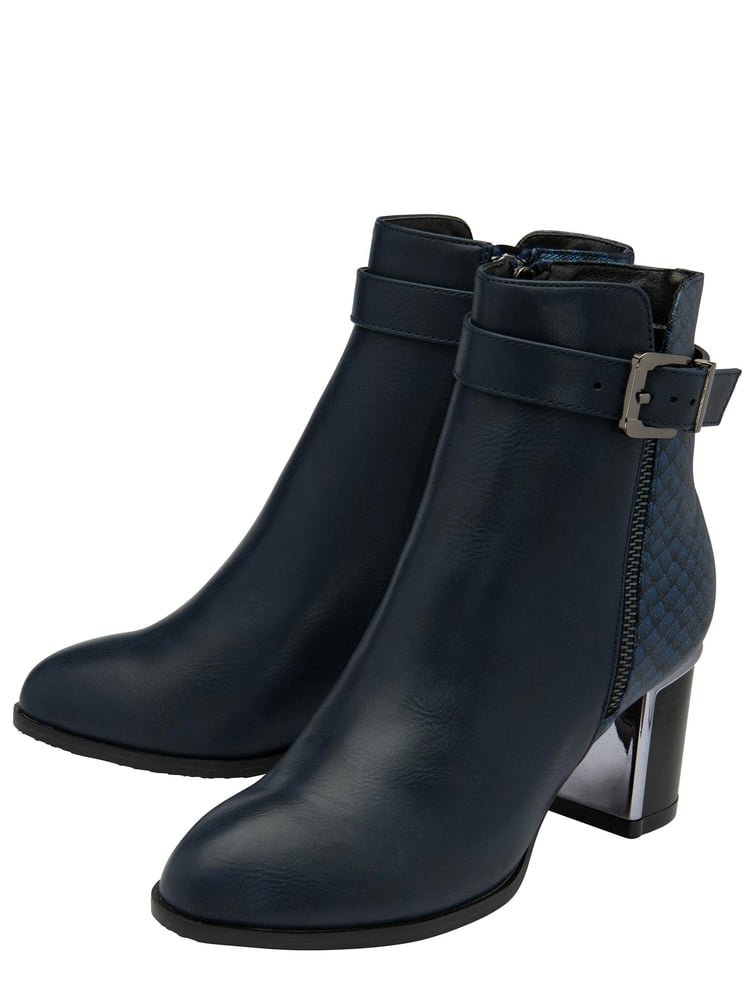 Lotus Navy Blue Ankle Boots - Image 2 of 4