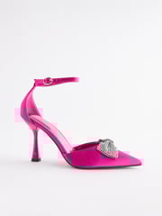 Pink Forever Comfort® Bow Point Toe Heels - Image 7 of 10