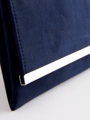 Navy Clutch Bag With Detachable Cross-Body Chain - Image 8 of 9