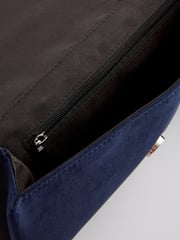 Navy Clutch Bag With Detachable Cross-Body Chain - Image 9 of 9