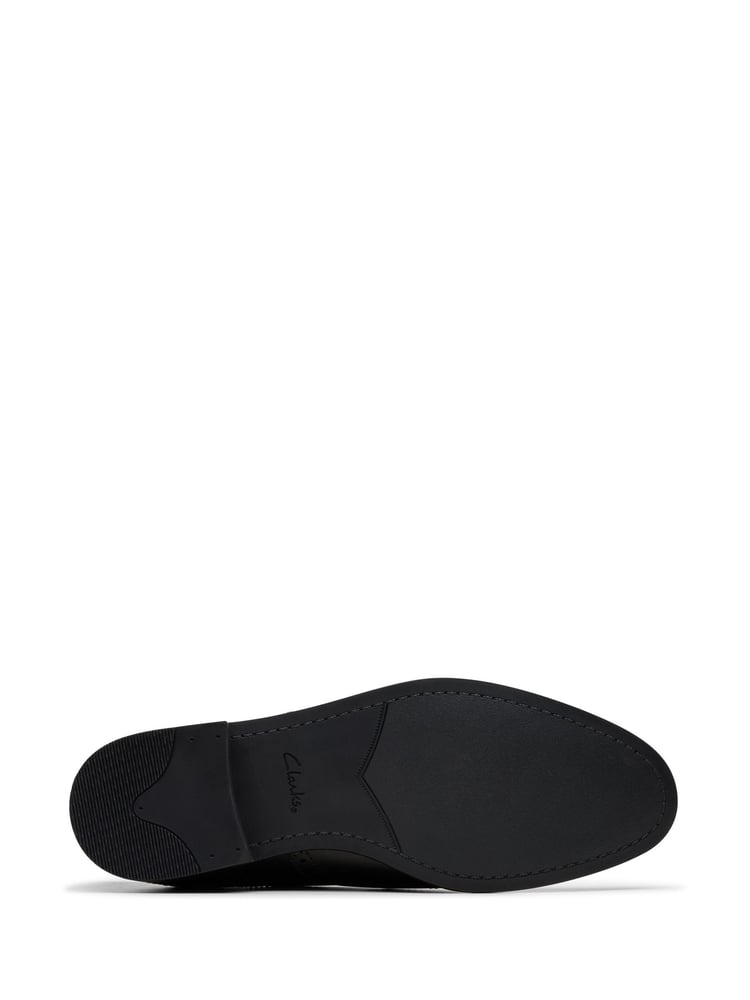 Clarks Black Leather Brandon Brogue Shoes - Image 6 of 6