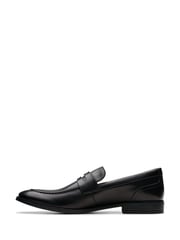 Clarks Black Leather Brandon Step Loafers - Image 6 of 7
