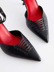 Black Forever Comfort® Cage Point Toe Heels - Image 5 of 7