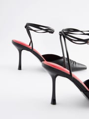 Black Forever Comfort® Cage Point Toe Heels - Image 6 of 7