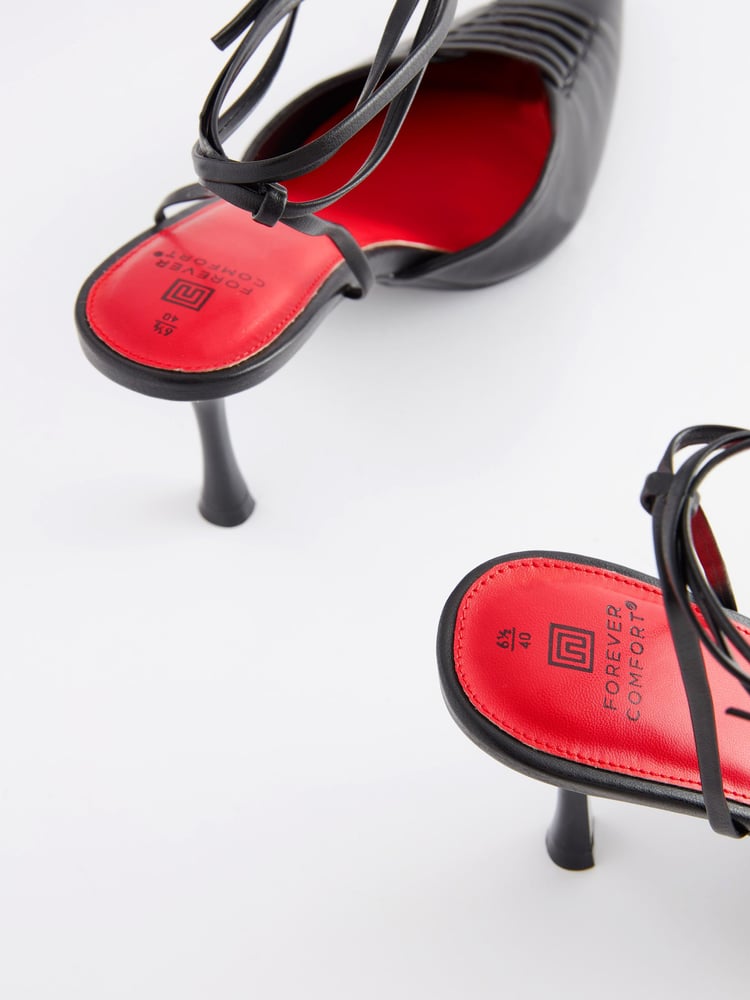 Black Forever Comfort® Cage Point Toe Heels - Image 7 of 7 Black Forever Comfort® Cage Point Toe Heels - Image 7 of 7