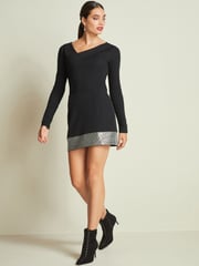 Black Embellished Sparkle Mini Skirt - Image 2 of 6