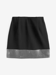 Black Embellished Sparkle Mini Skirt - Image 5 of 6