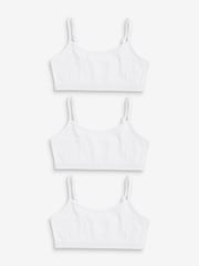 White Strappy Crop Top 3 Pack (5-16yrs) - Image 1 of 3