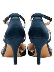 Ravel Blue Strappy Diamante Court Shoes - Image 3 of 4