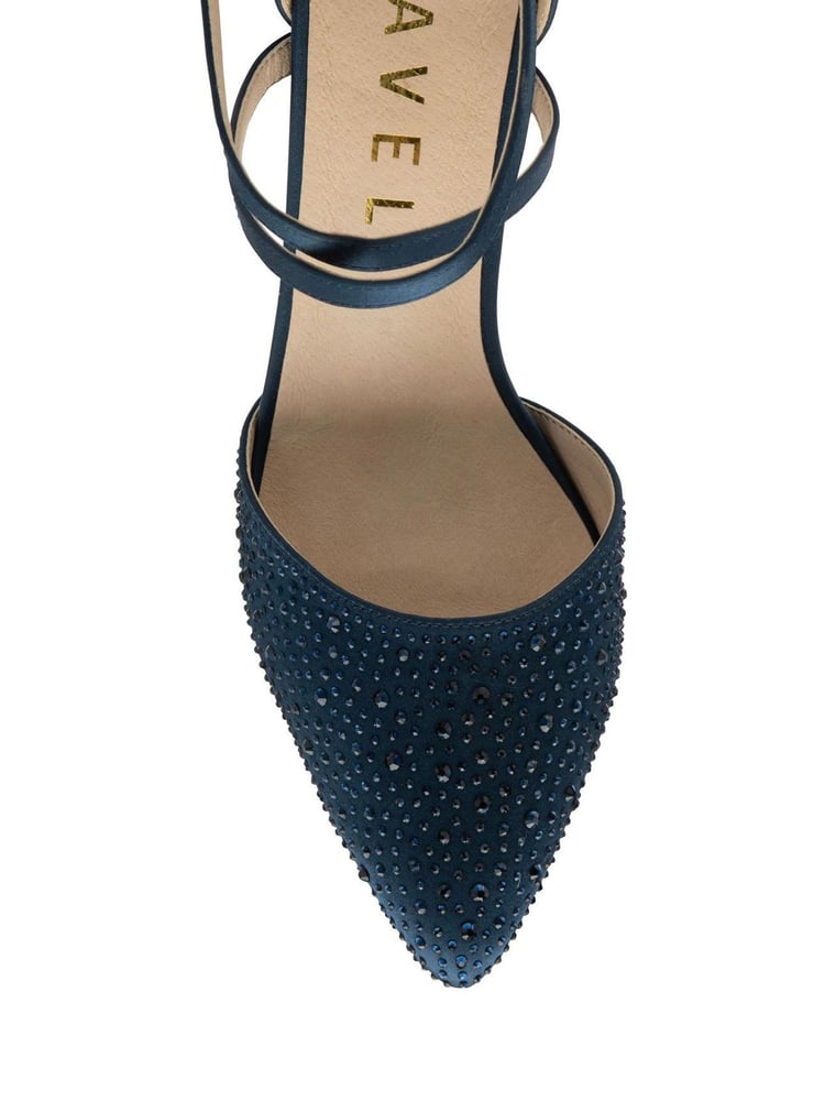 Ravel Blue Strappy Diamante Court Shoes - Image 4 of 4