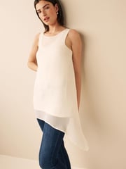 Ecru Cream Woven Layer Tunic - Image 1 of 6