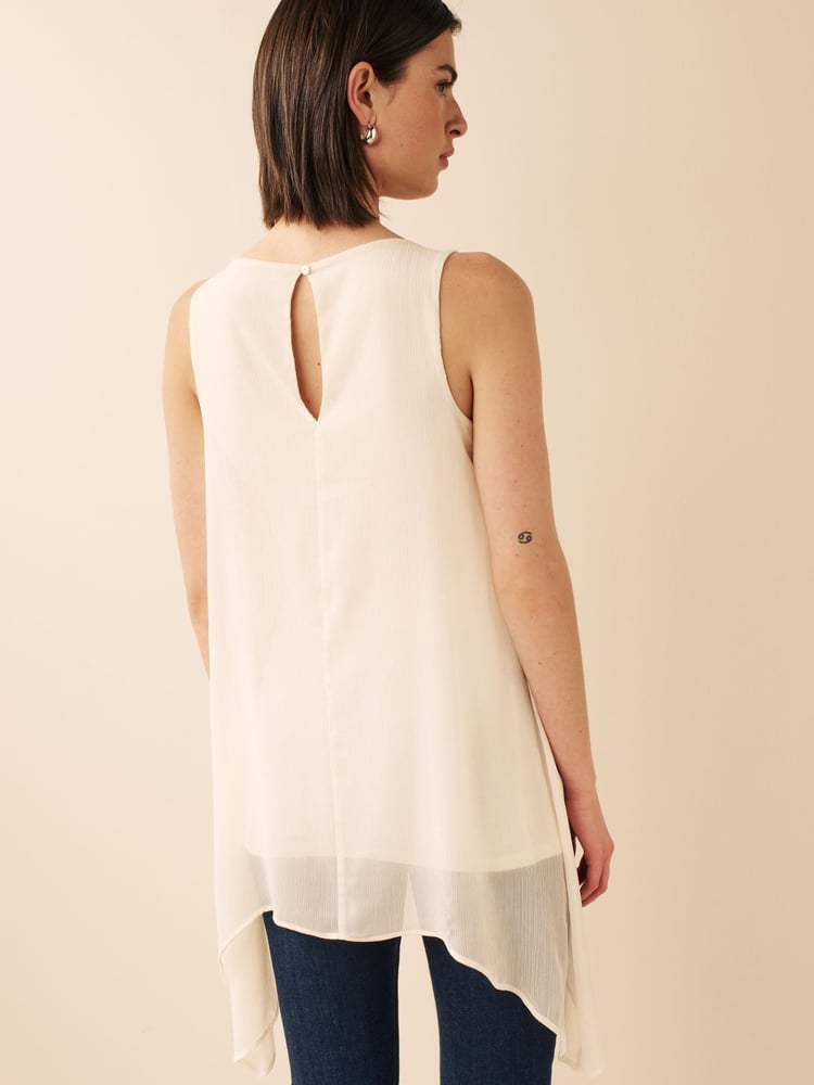 Ecru Cream Woven Layer Tunic - Image 2 of 6