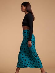 Dancing Leopard Renzo Satin Midi Skirt - Image 3 of 3
