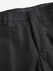 Black Tailored Wool Donegal Tuxedo Suit Trousers - Image 7 of 10