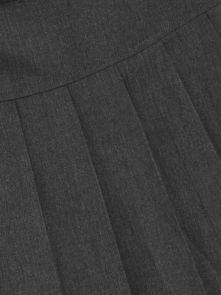 Grey Regular Waist Pleated School Skirts 2 Pack (3-16yrs) - Image 8 of 8