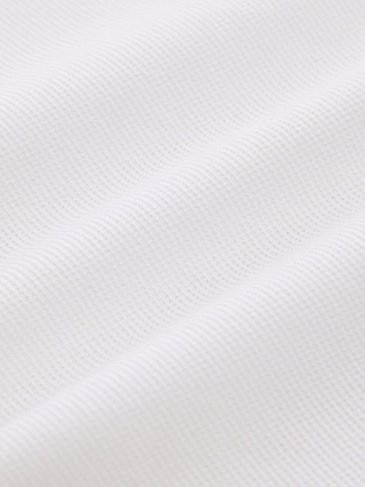 White Slim Fit 100% Cotton Short Sleeve Polo Shirts 5 Pack (3-16yrs) - Image 7 of 7