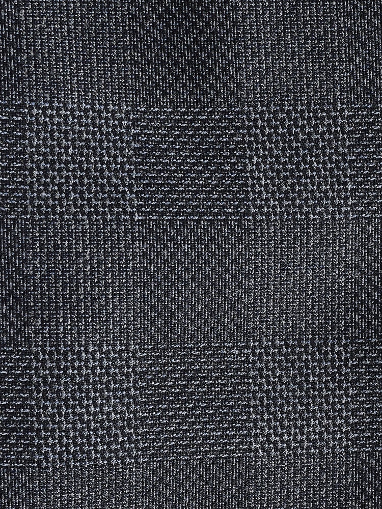 Navy Blue Slim Fit Check Suit Trousers - Image 9 of 9