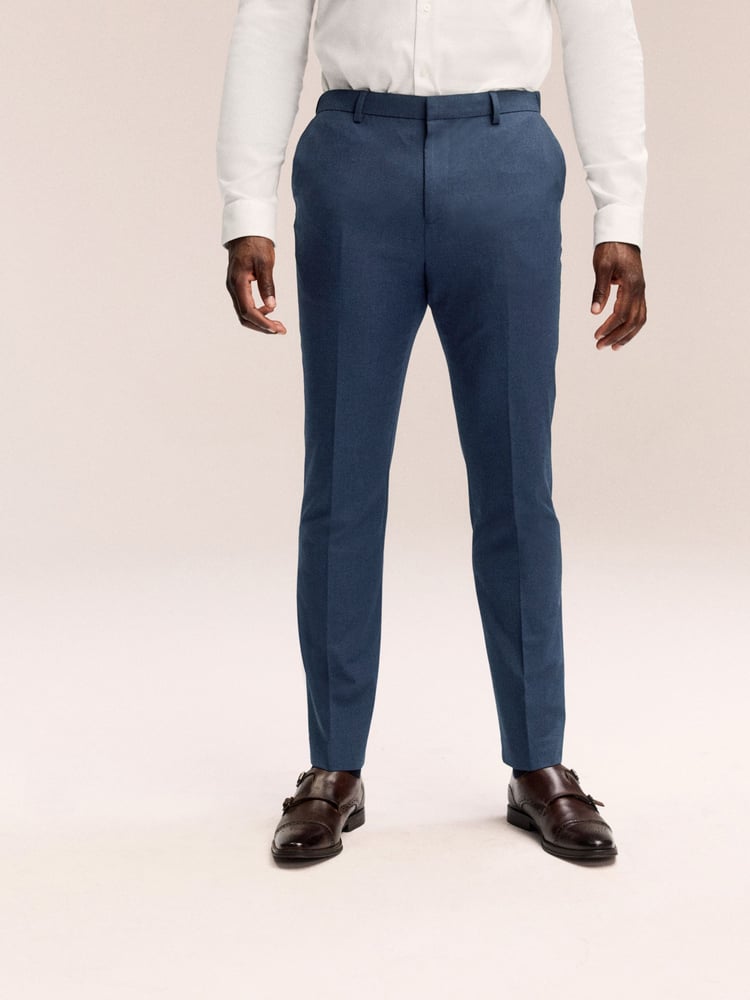 Mid Blue Muscle Fit Muscle FIt Motionflex Stretch Suit Trousers - Image 1 of 10