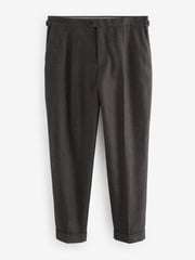 Brown Wool Blend Herringbone Suit Trousers - Image 7 of 10