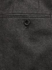 Brown Wool Blend Herringbone Suit Trousers - Image 9 of 10