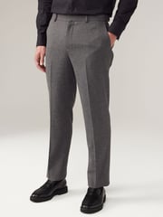 Grey Puppytooth Textured Suit Trousers - Image 1 of 8