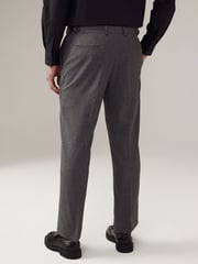 Grey Puppytooth Textured Suit Trousers - Image 3 of 8
