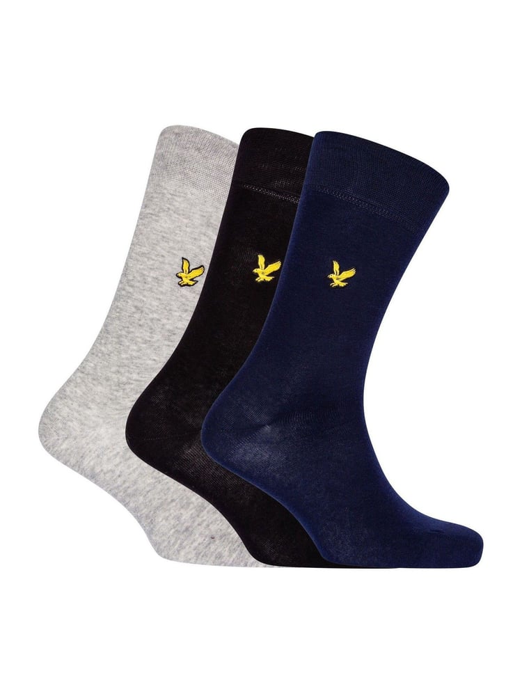 Multi Lyle & Scott Socks 3 Pack - Image 1 of 5 Multi Lyle & Scott Socks 3 Pack - Image 1 of 5