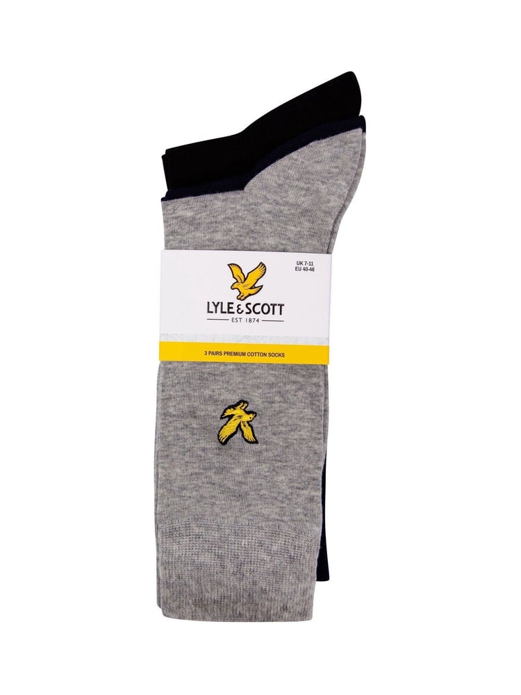 Multi Lyle & Scott Socks 3 Pack - Image 5 of 5 Multi Lyle & Scott Socks 3 Pack - Image 5 of 5