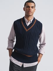 Aubin – Blauer Hobbs Cricket-Pullover aus Wolle - Bild 1 von 5