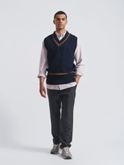 Aubin – Blauer Hobbs Cricket-Pullover aus Wolle - Bild 3 von 5