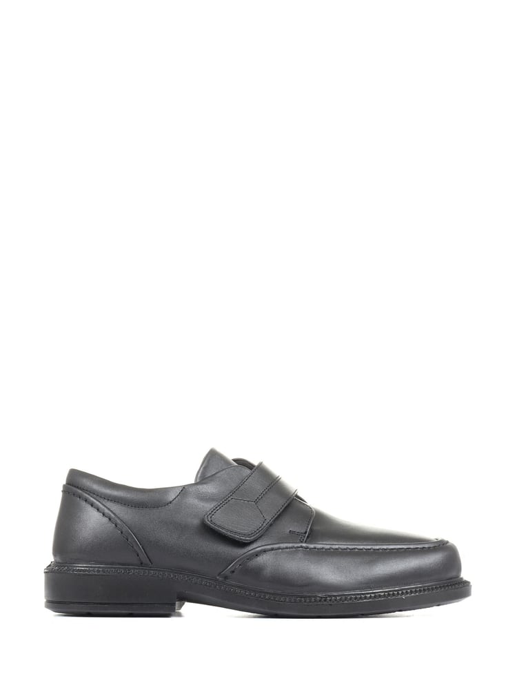 Pavers Adjustable Wide Fit Black Leather Shoes - Image 1 of 5