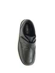 Pavers Adjustable Wide Fit Black Leather Shoes - Image 4 of 5
