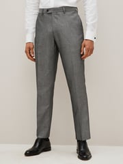 Light Grey Regular Fit Suit Trousers - Image 1 of 8