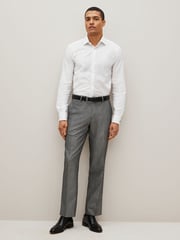Light Grey Regular Fit Suit Trousers - Image 3 of 8