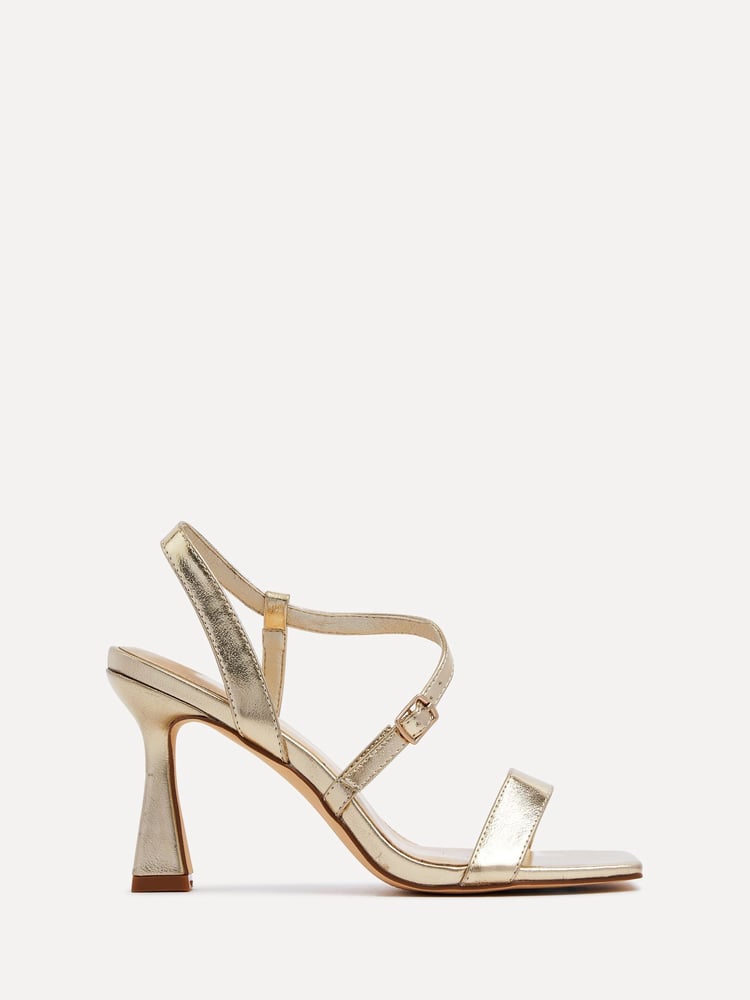 Linzi Gold Klass Open Toe Flared Heel Sandals - Image 2 of 5