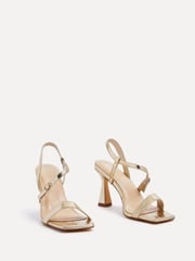 Linzi Gold Klass Open Toe Flared Heel Sandals - Image 3 of 5