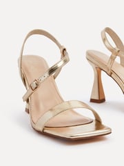 Linzi Gold Klass Open Toe Flared Heel Sandals - Image 5 of 5