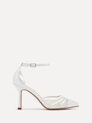 Linzi Ivory Bridal Rosalind Mesh Court Heels With Ankle Strap - Image 2 of 5