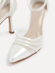 Linzi Ivory Bridal Rosalind Mesh Court Heels With Ankle Strap - Image 4 of 5