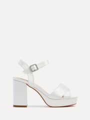 Linzi Ivory Bridal Perola Cross-Over Strappy Platform Sandals - Image 2 of 5