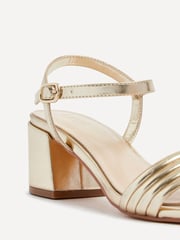 Linzi Gold Toronto Blocked Heel Sandals With Pipped Upper - Image 5 of 5