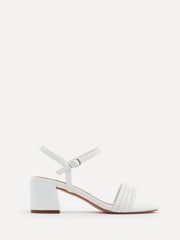 Linzi White Toronto Blocked Heel Sandals With Pipped Upper - Image 2 of 5