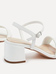 Linzi White Toronto Blocked Heel Sandals With Pipped Upper - Image 5 of 5