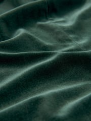 Emerald Green Velvet Puff Sleeve Ruched Detail Mini Dress - Image 6 of 6