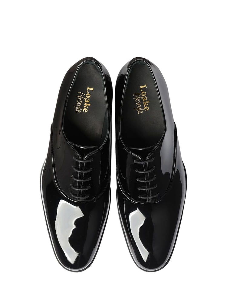 Loake Black Patent Oxford Dress Shoes - Image 5 of 5