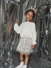 Silver Sequin Skirt (3-16yrs) - Image 1 of 9